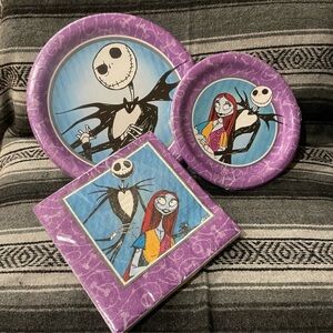 The Nightmare Before Christmas Paper Plate and Napkin Set